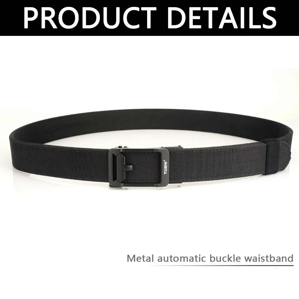 TUSHI Neue Militär Gun Gürtel für Männer Nylon Metall Automatische Schnalle Polizei Duty Gürtel Taktische Outdoor Gürtel IPSC Zubehör – Detail 7