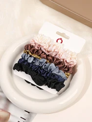 Raso, cravatte per capelli in seta piccolo Mini Scrunchy per le donne accessori per capelli spessi carino morbido antiscivolo elastici per capelli coda di cavallo cravatte per capelli