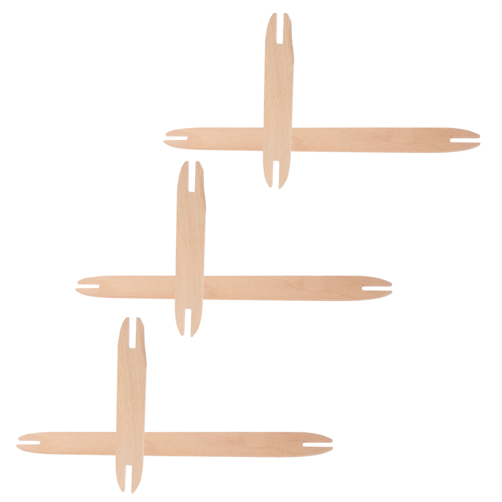 

6Pcs Wood Weaving Shuttle Kit Lightweight Flexible for Scarf Sweater Tapestry DIY Knitting Tools Stick Yarn Craft Supplies