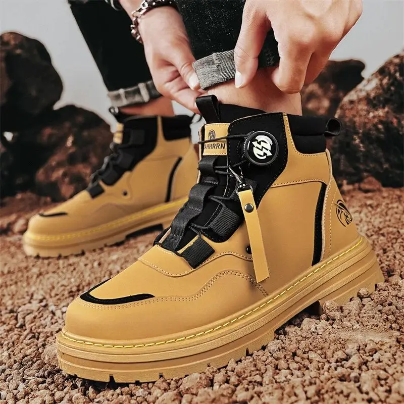 

Industrial Safety Warm Men's High Cut Boots Winter Platform with Fur Male Shoes Hot Selling Designer Fashion Casual New Footwear