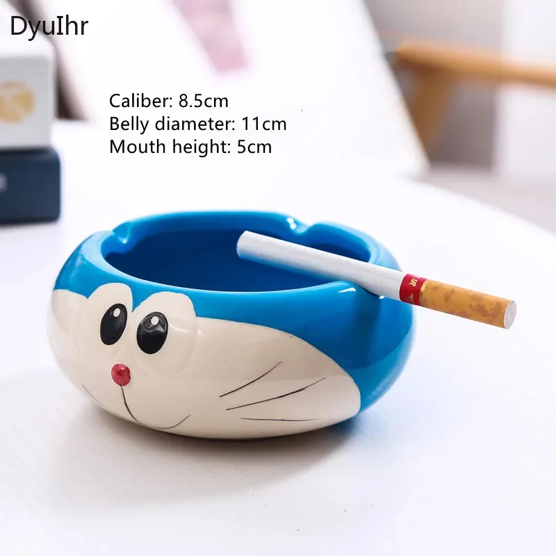 DyuIhr creative cute cartoon small animal ceramic ashtray office desk multifunctional storage decor ceramic crafts pig ashtray