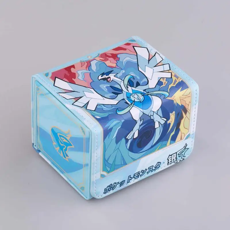 PTCG Card Box Miraidon Mew Lugia LTCB Yu-Gi-OH! Anime Game Collection Card box Omegamon Gallantmon Large capacity side plug 100+