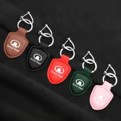 PU Leather Keychain Business Gift Car Key Strap For Great Wall Haval GWM UTE Tank Poer Voleex C50 Steed Wingle 5 7 Accessories