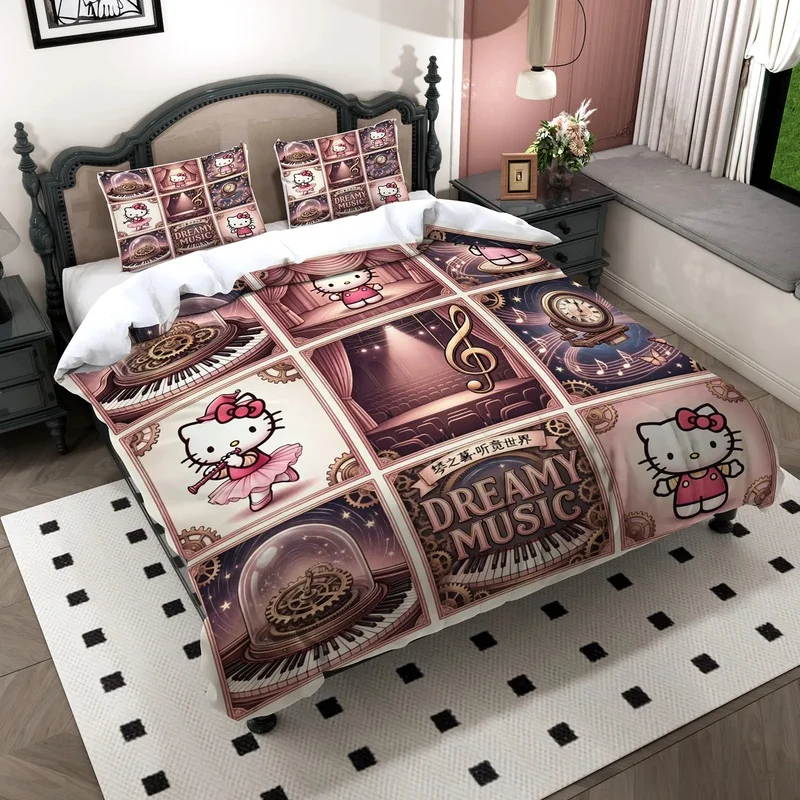 vintage-music-hello-kitty-bedding-set-9-panel-collage-stage-ballet-duvet-cover-for-kids-girls-bedroom-decoration