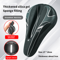 Bicycle Seat Soft Thickened 3D Sponge Polymer Bicycle Saddle Seat Mat Breathable Mountain Cycling Seat Accessories