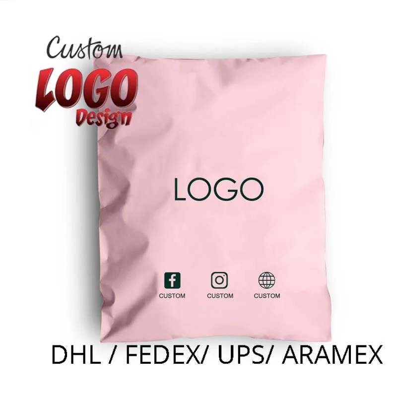 Eco Friendly customized recyclable poly mailing mailer bags clothing packages bags plastic packaging bags for clothing