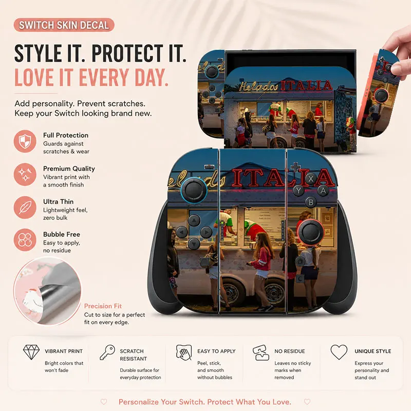 Creative pattern SWITCH game console protective film, with natural touch and comfortable feel, featuring personalized designs