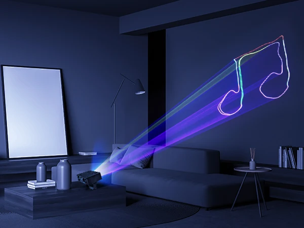 U'King LED Indoor Stage Light RGB LS Scanner Beam Effect LS Projector Lighting DMX512 Sound Activated for DJ Disco Party