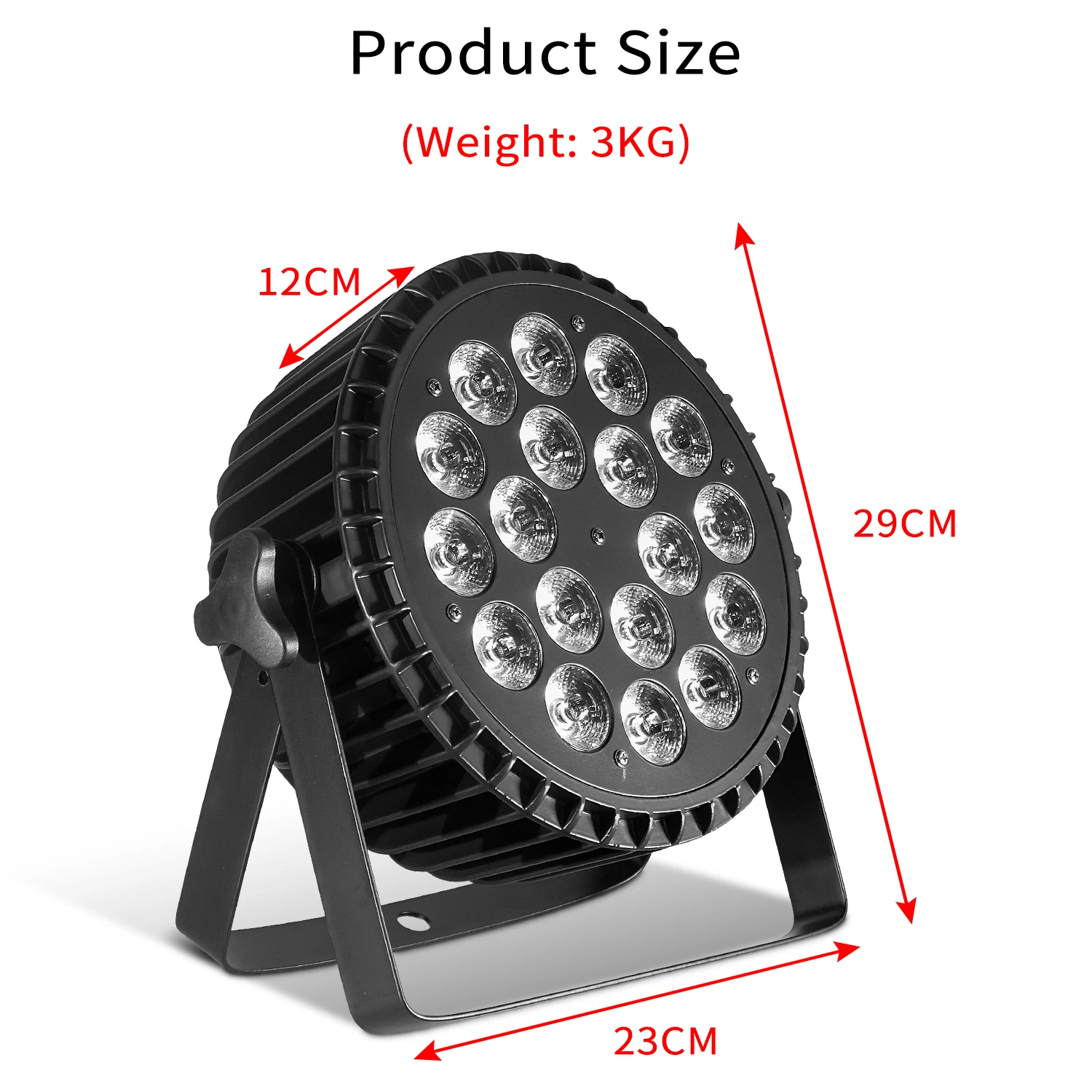 Lampu panggung aluminium 18x18 RGBWA UV 6 dalam 1 lampu Par DMX 512 lampu panggung peralatan pencahayaan profesional DJ pengiriman cepat