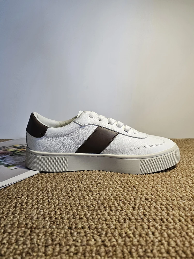 MOOQDAAX Platform Sneakers Woman Summer New 2024 Genuine Leather Casual Fashion Ladies Chunky Sole Mixed Color Vulcanized Shoes