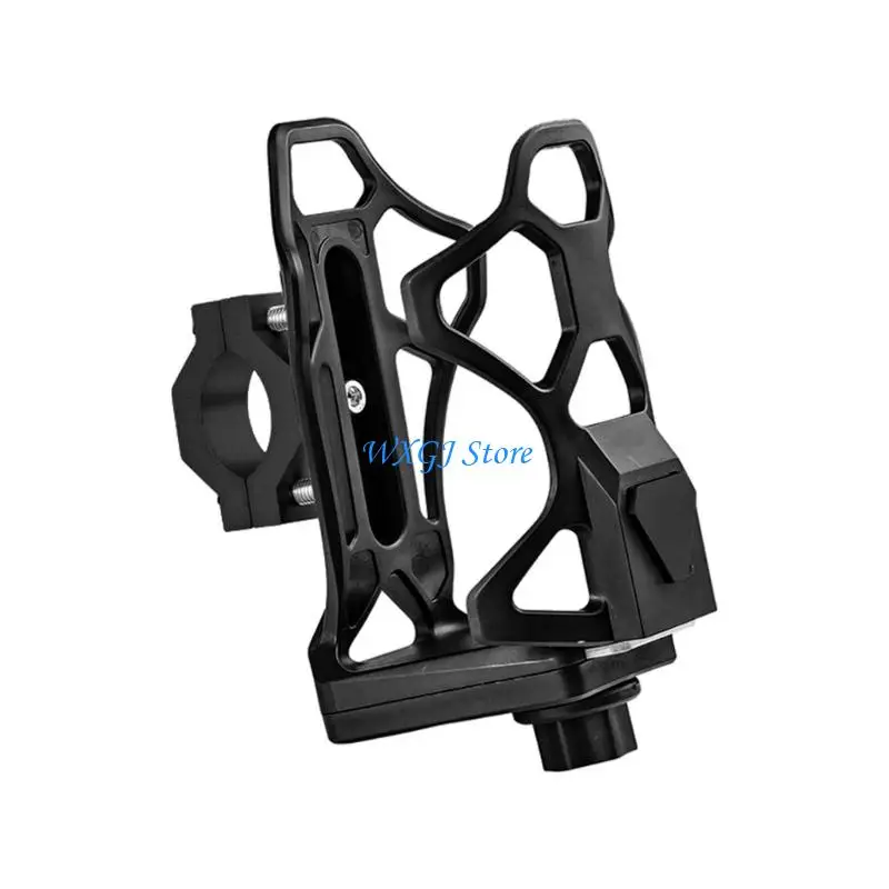 

37JE Universal Bike Handlebar Cup Holder Adjustable Aluminum Bottle Mount Anti Slip Grip Tool Assembly for Motorcycles