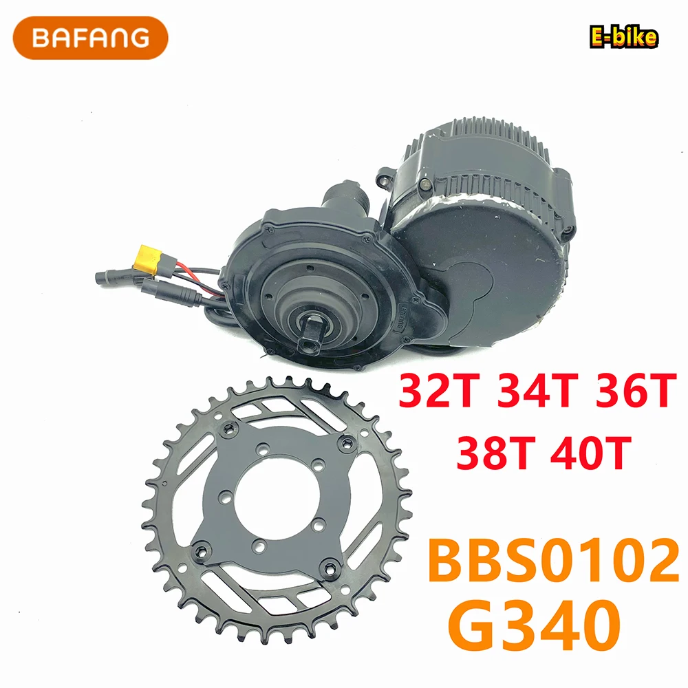 

E-BIKE Chain Ring BaFang Mid Motor Crank Crankset Positive and Negative Teeth 32T 34T 36T 38T 40T 2022 NEW BBS0102/G340