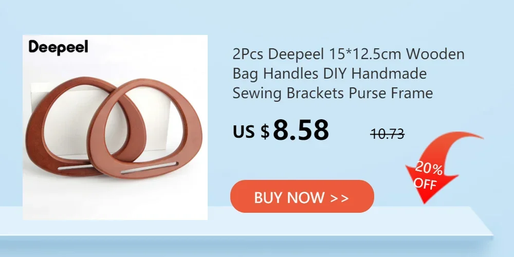 1/2Pcs Deepeel Natural Bamboo Handle Clutch HandBag Frame Replacement U-shaped Handles for Woven Bag Luggage Hardware Accessory