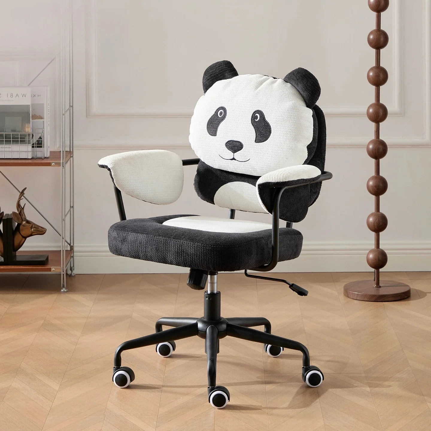 Bedroom Makeup Stool Home Study Computer Chair Creative Panda Swivel Chairs Modern Simple Office Comfortable Lift Back Chairs