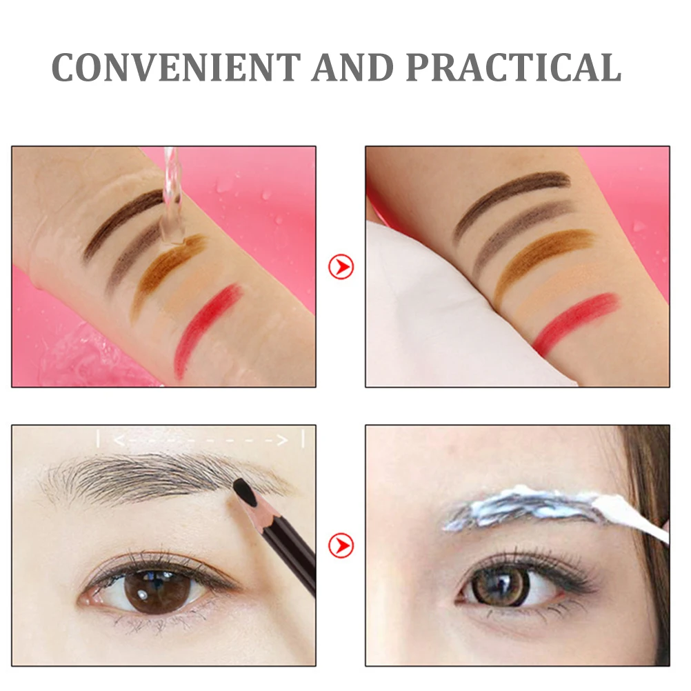 

8 Pcs Eyebrow Pencils Matte Wooden Positioning Makeup Supplies Natural Color Smooth Texture Salon Use Eyebrow Drawing Supply