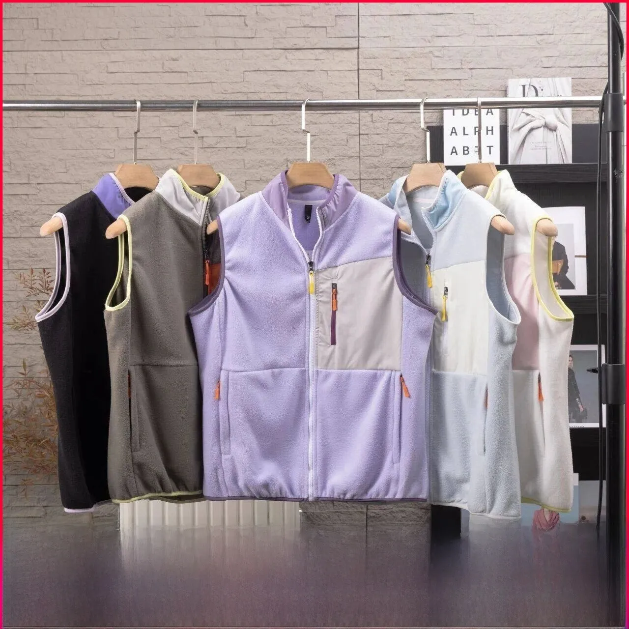 

Cloud eep Vest ex Svel Fce Warmth Autumn Winter New Sle Versatile Stand Fit Zipper Decoration Polyester F...