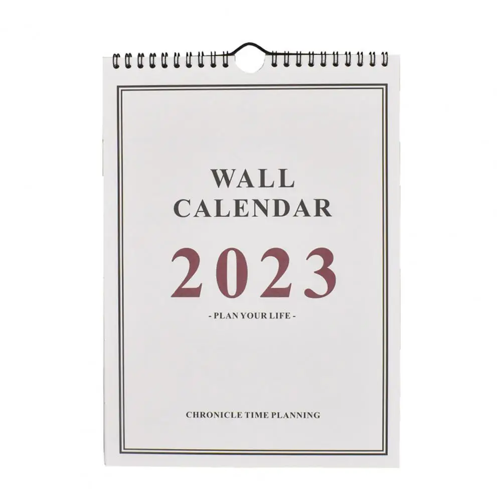 Calendario de pared sencillo para el hogar, planificador de notas para colgar en la pared, 2023