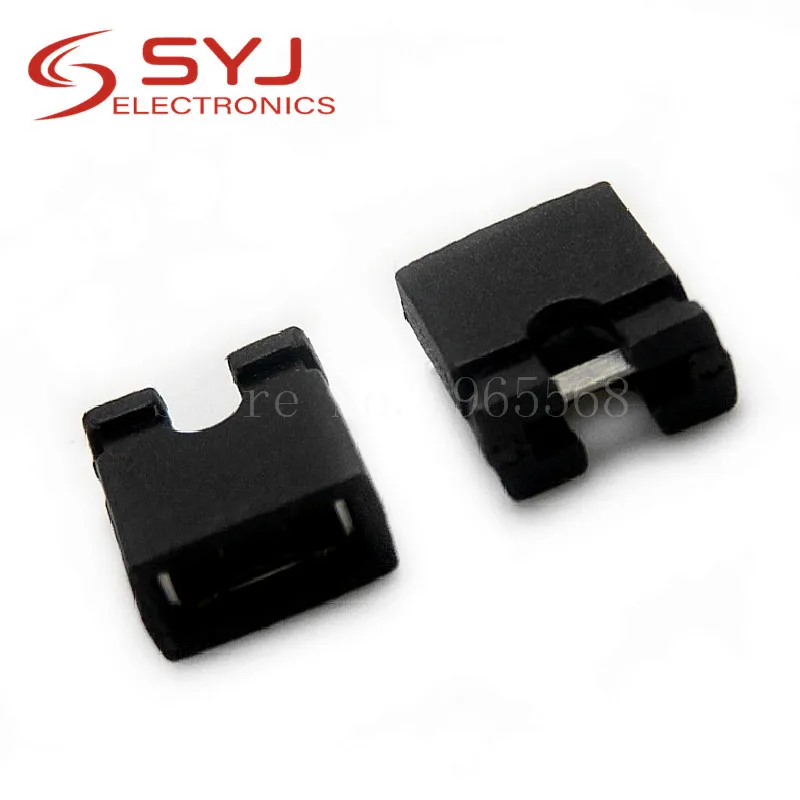 Tapa de puente de placa de circuito de 2,54mm, 10 unidades por lote, tapa de cortocircuito, puentes de ordenador, tapa de derivación en Stock