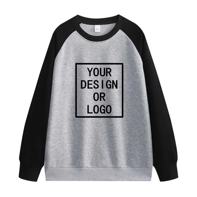 DIY Custom Your Brand LOGO Women Men Casual Hoodie Top Solid Color Pullover Street Personality Sweatshirt Custom Gifts Pullover