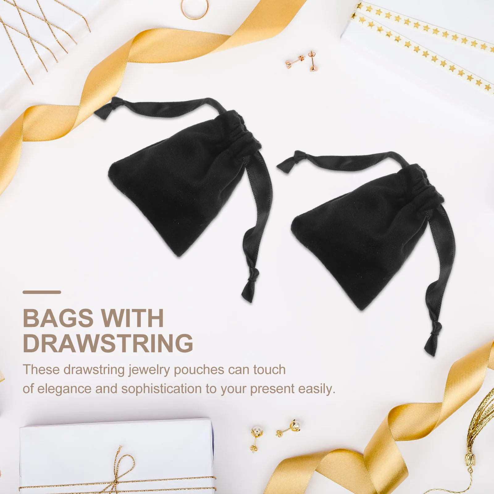 

10Pcs Drawstring Silk Bags Small Jewelry Storage Pouches Luxury Multi-Purpose Gift Packing Bags Drawstring Pouches