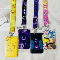 Anime Card Cases Card Lanyard Key Cosplay Badge ID Cards Holders Neck Straps Keychains Card Student Plastic Case Accesso