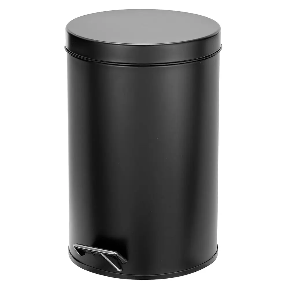 

3.2 Gallon/12 Liter Round Metal Step Trash Wastebasket, Garbage Container Bin for Bathroom, Powder Room, Bedroom, Kitchen,