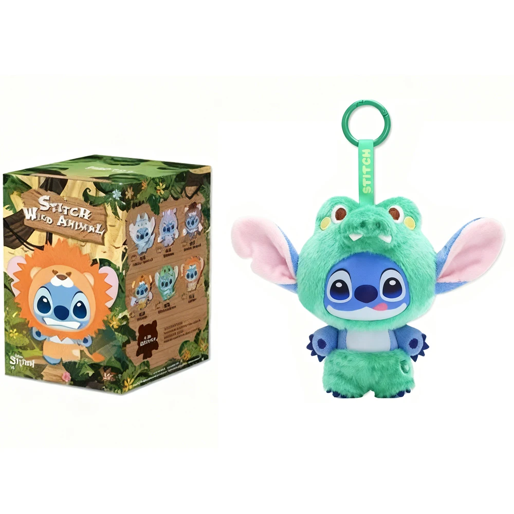 Disney Stitch Wild Animal Series Cute Collectible Vinyl Plush Blind Box Figurines Creative Decor Christmas New Year Present