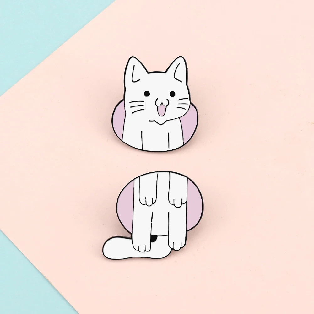 2-5Pcs/Set Cartoon Cat Rabbit Fox Enamel Pin Lovely Animal Brooch Women Men Jeans Coat Lapel Pin Badges Jewelry Gift for Friend