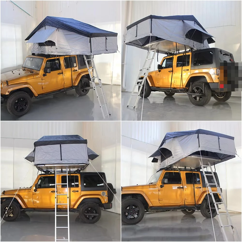 Extended Roof Tent 4Wd Off-Road 4-Person Slim Folding Family Roof Tent and Awning
