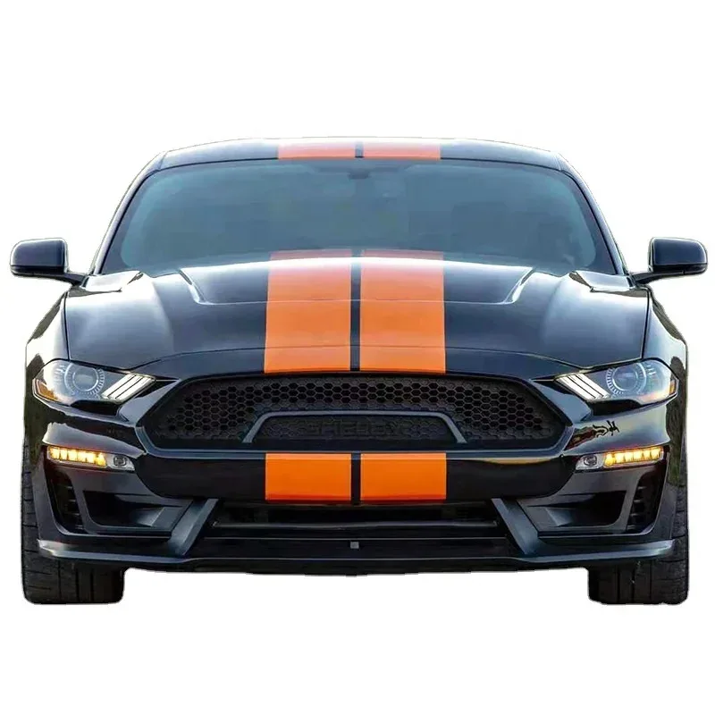 

Runde High Quality Auto Parts PP Material For 2018-2021 Mustang Shelby Style Body Kit Front Bumper Side Skirts Spoile