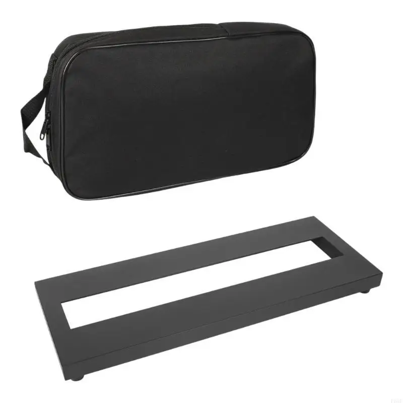 

F68F Aluminum Alloy Guitar Effect Pedal Board Holder Plate Portable Effects Stand