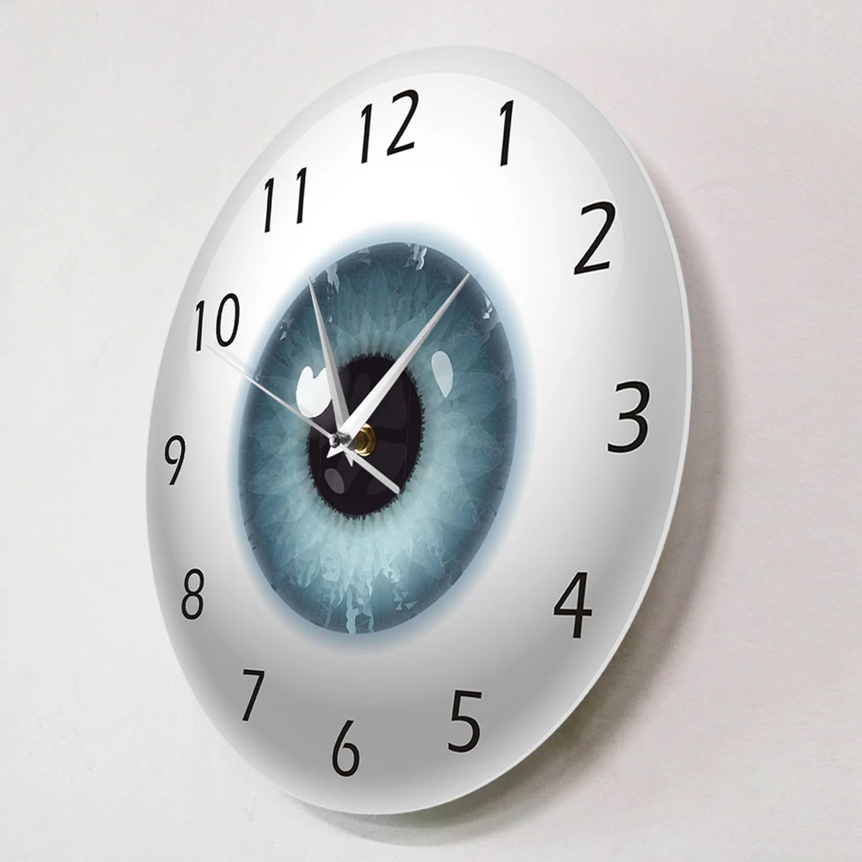 the Eye Eyeball with Beauty Contact Pupil Core Sight View Ophthalmology Mute Wall Clock Optical Store Novelty Wall Watch