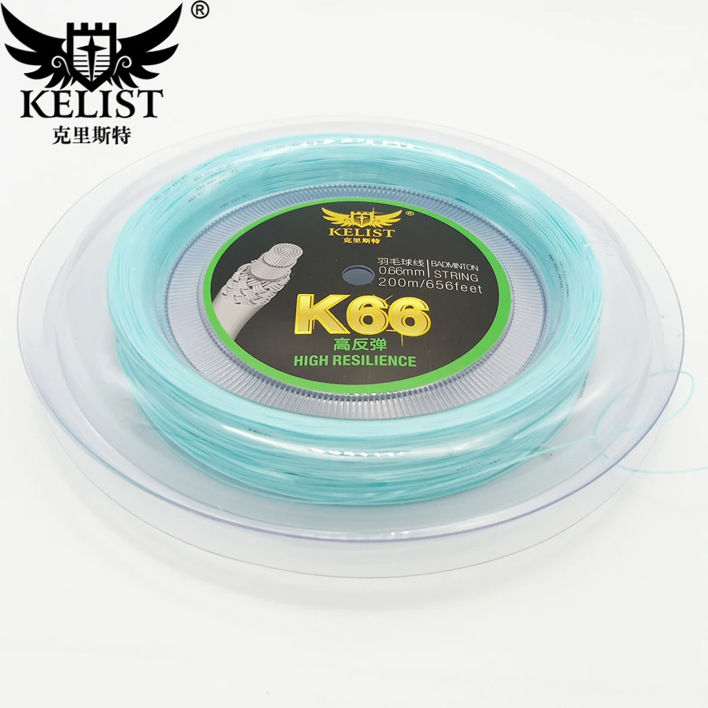 Carretel Badminton String, China Fábrica, Marca Popular, KELIST PRO 66, 0.66mm, 200m, OEM, bom preço