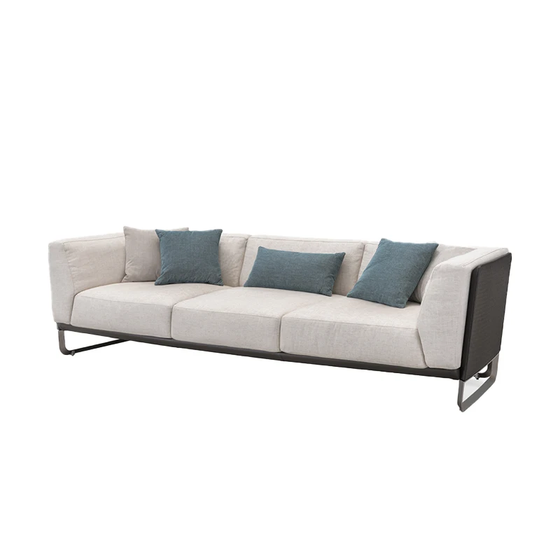 

Sofa combination woven soft bag living room high-end three-person sofa
