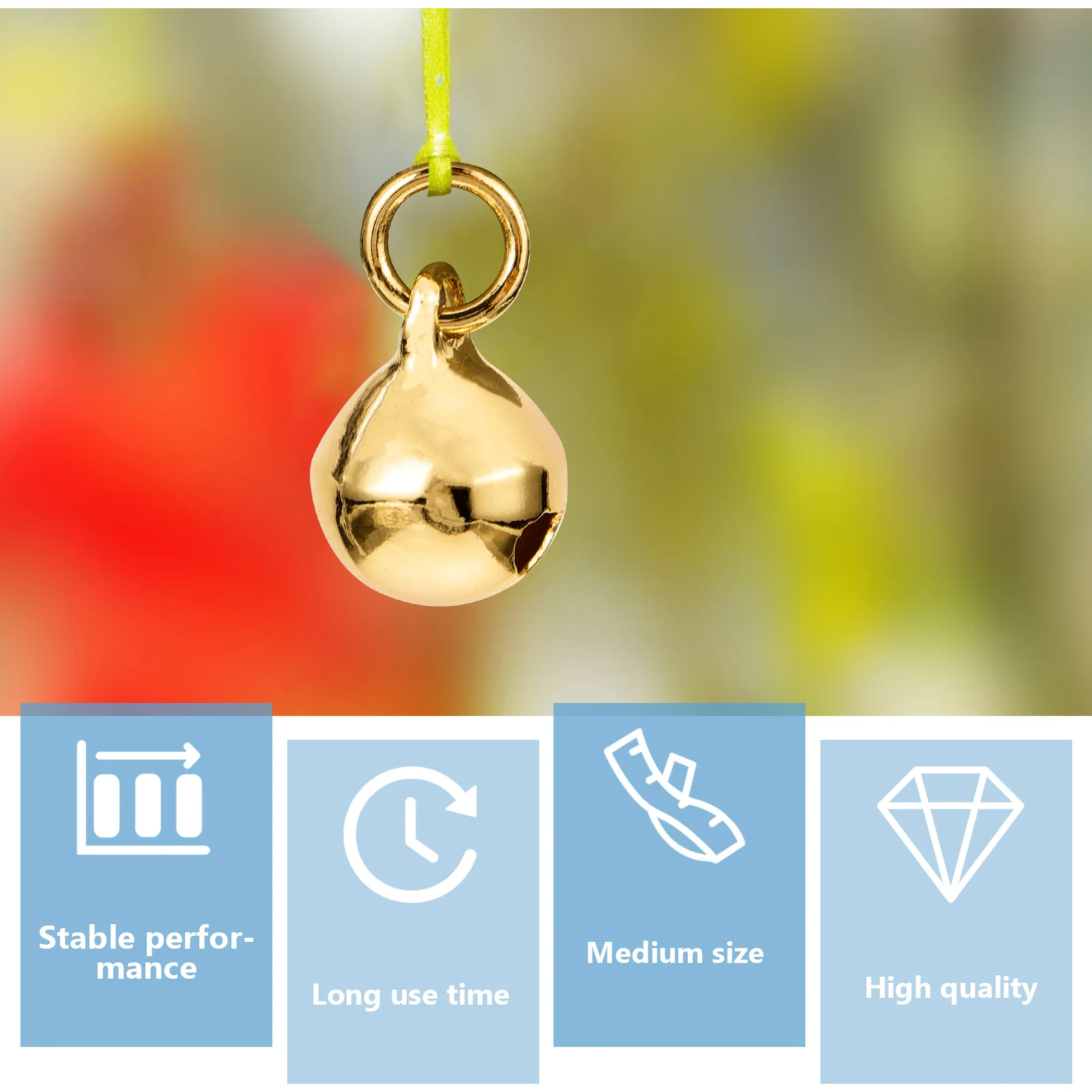 

50 Pcs Bell Hanging Decoration Design Charms Jingle Jewelry Making Accessories Diy Copper