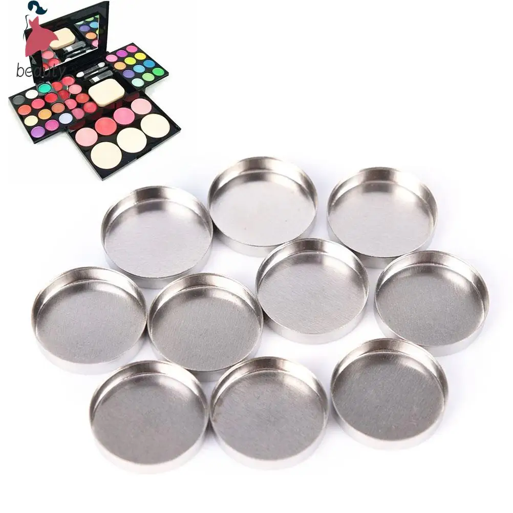 10pcs 15mm Empty Round Magnetic Eyeshadow Palette Large Professional Makeup box Private Label Blank Pattern,Fill pans