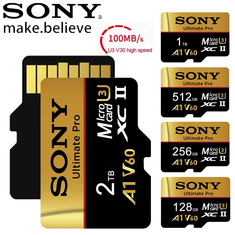 

SONY Mini Micro TF SD Card 512GB 128GB Memory Card 2TB High Speed Cartao De Memoria 1TB U3 V60 TF Flash Card For Nintendo Switch