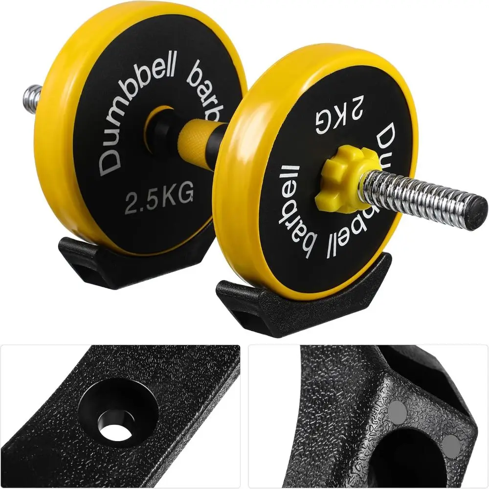 2pcs Practical Weight-Bearing Dumbbell Rack Space Saving Rubber Dumbbell Saddles Universal Dumbbell Cradles Fitness Storage