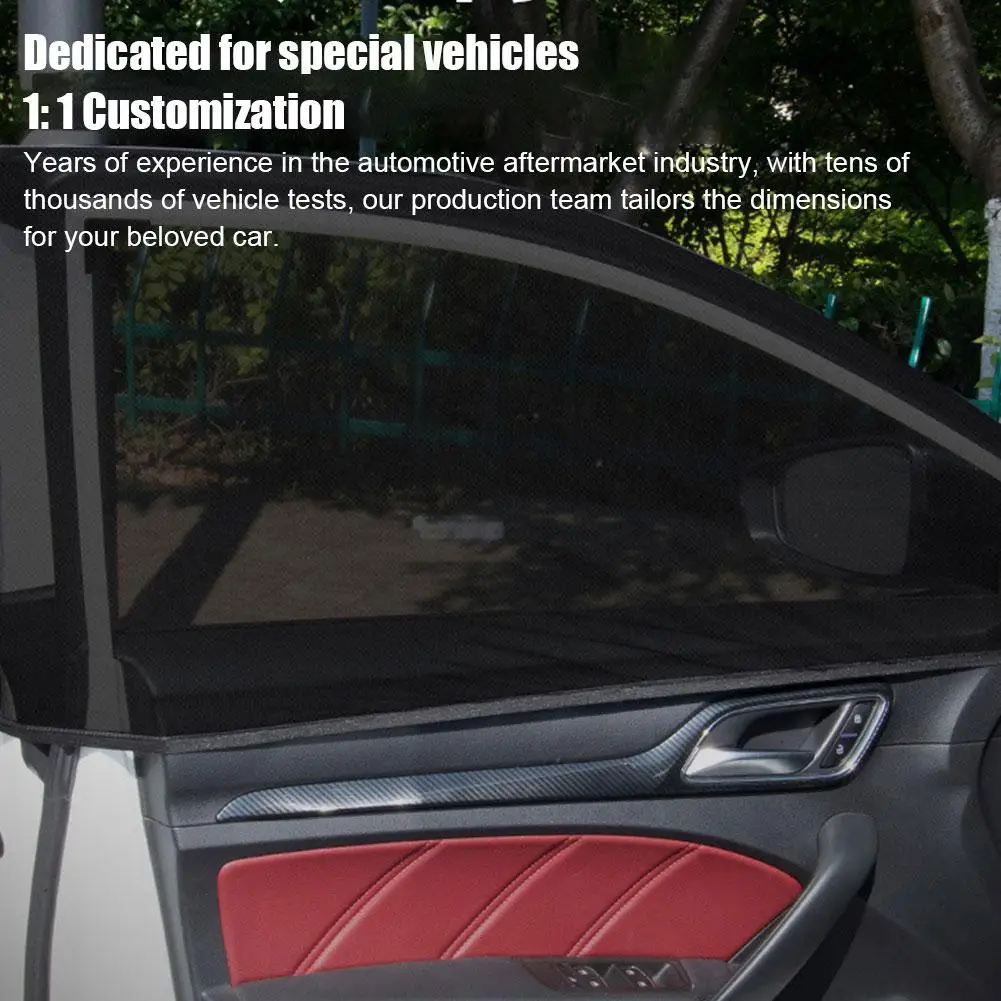 Car Sunshade Anti-mosquito Screen UV Protection Reflective Film Accessories Car Universal Side Window Curtain Protective T5V2