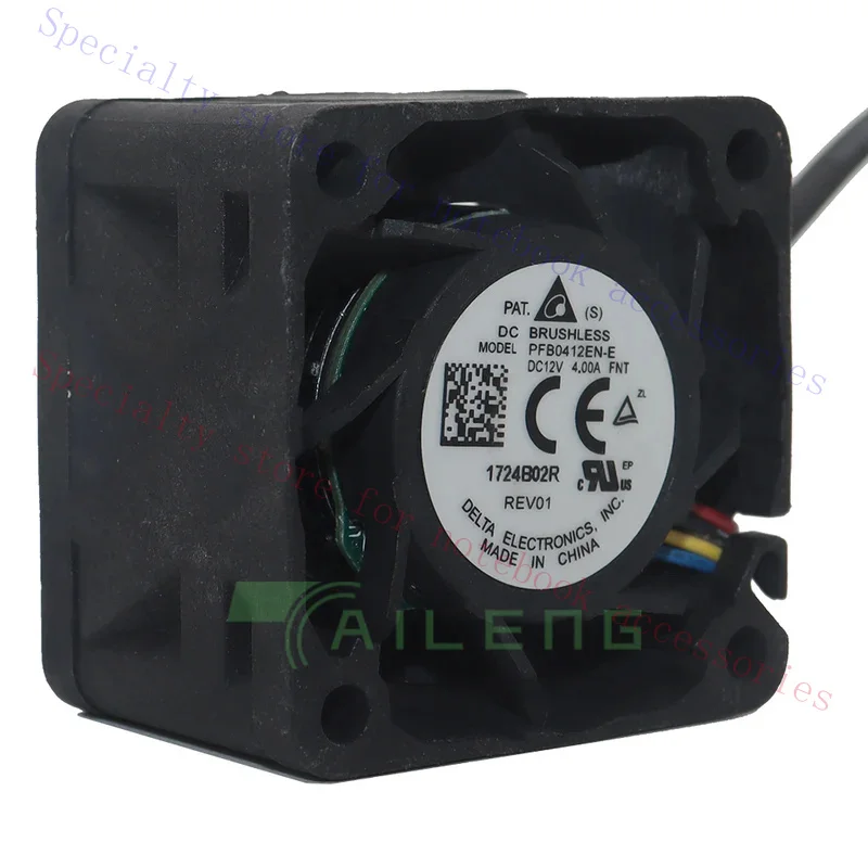 NEW Delta Electronics PFB0412EN-E DC 12V 4.00A 40x40x28mm 4CM 40MM 4-Wire Server Cooling Fan