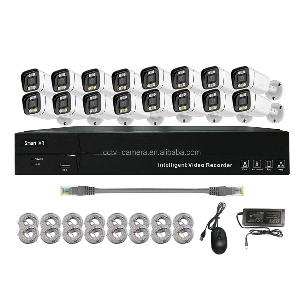 16 24 KIT NVR PoE de red de 32 canales 12MP 4K 8MP
