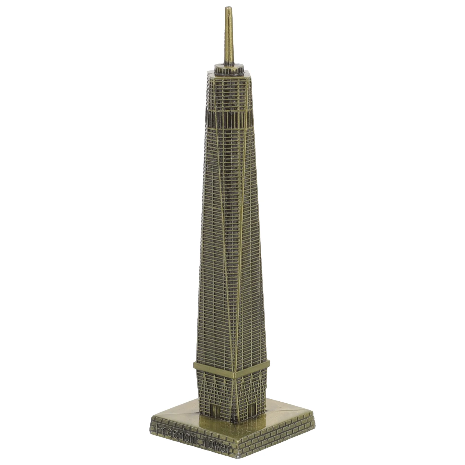 

Architecture Building Model World Trade Center Vintage Desktop Alloy Household Crafts Travel Home Decoration