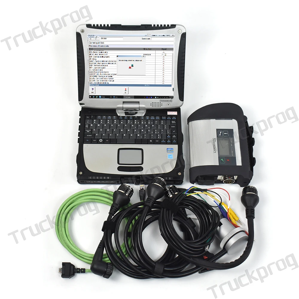 Toughbook Cf19+MB STAR SD C4 multiplexer for benz truck car diagnostic tool scanner+Speed limite xentry das wis epc