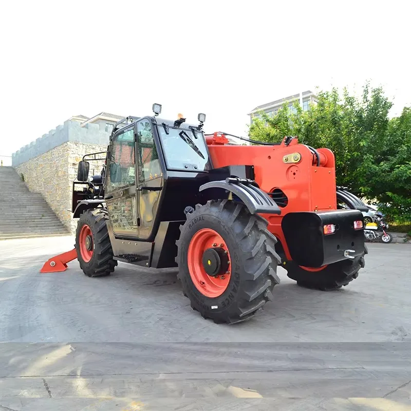 Customized China New 3-4 Ton Capacity Diesel Engine 4x4 Drive Telescopic Handler Forklift For Retail With 2 Year Warranty