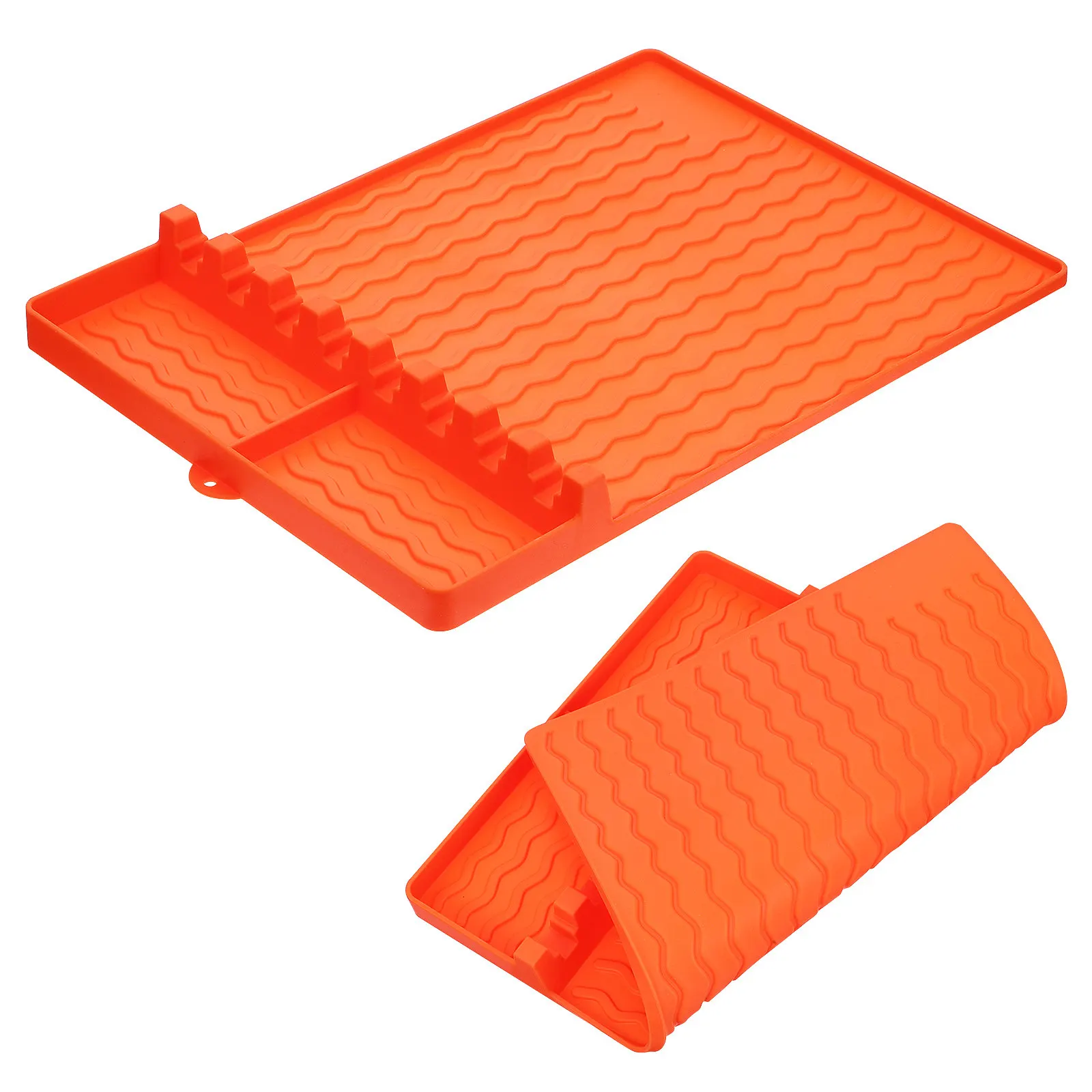 

Grill Side Shelf Mat 1 Piece Heavy Duty Silicone Drip Pad for Griddle Accessories Easy Clean Utensil Holder Baking Mat