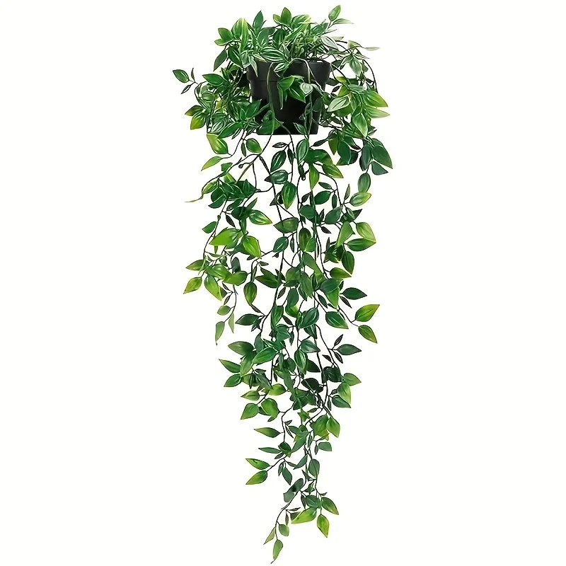 Artificial Hanging Plants, Eucalyptus Leaf Vine Fake Potted Plant Set, for Indoor and Outdoor Wall and Home Decoration image 3