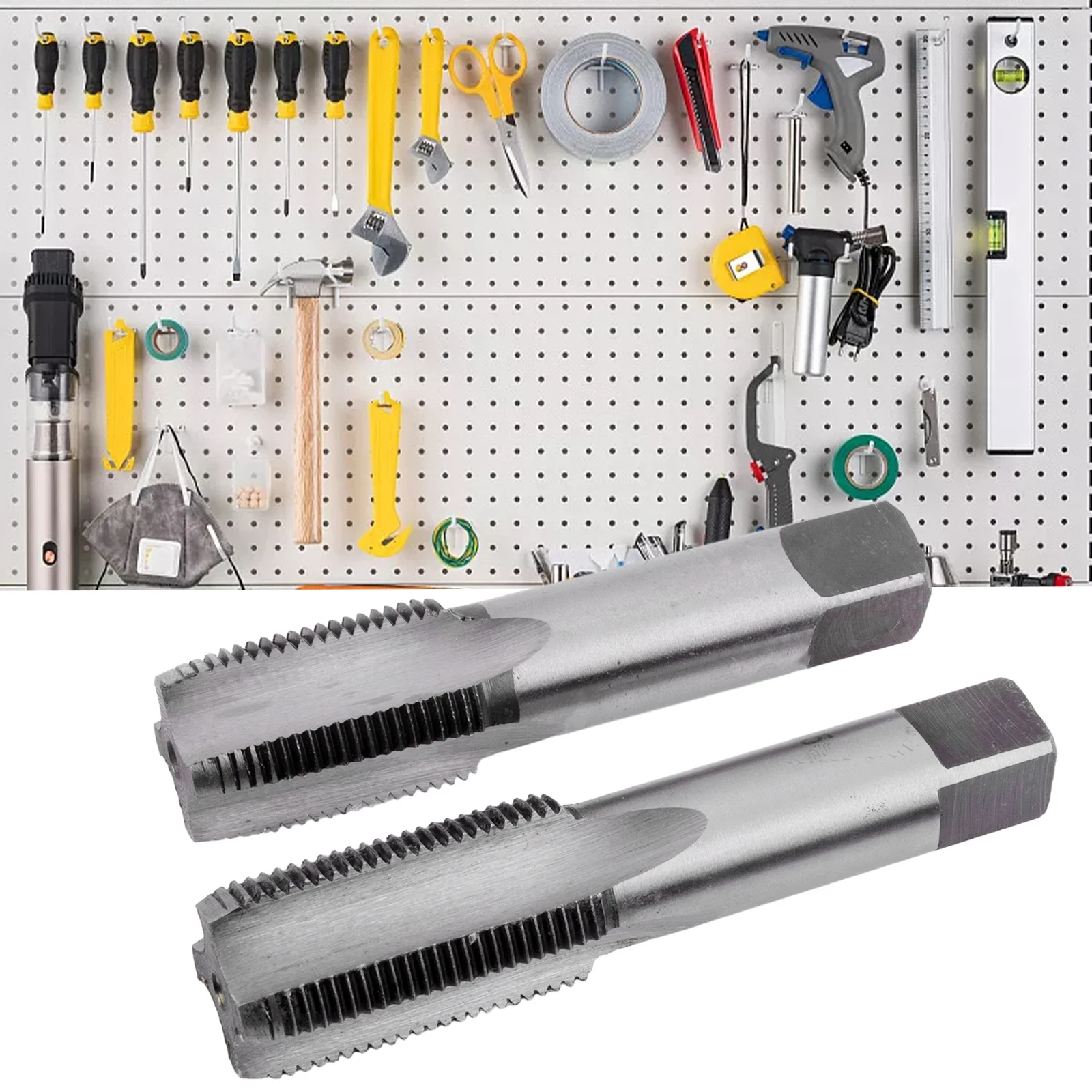 2 buah HSS 20mm * 1.5 metrik lancip & Plug Tap benang tangan kanan M20 * 1.5mm Pitch benang metrik steker mata bor alat pemotong