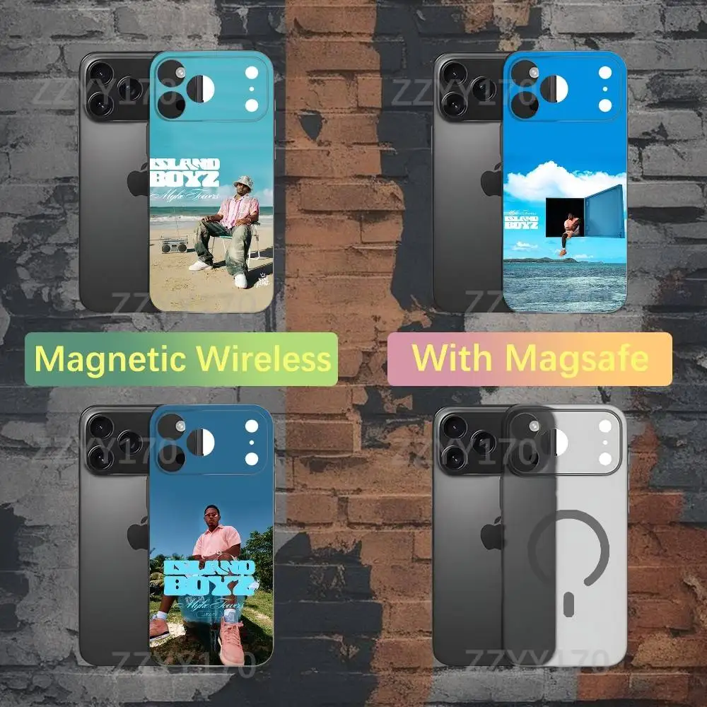 

Myke Towers ISLAND BOYZ Phone Case For iPhone 17,16,15,14,13,12,X,XS,Pro,Max,Plus,E,Air,Mini with Magsafe Magnetic Frosted Clear