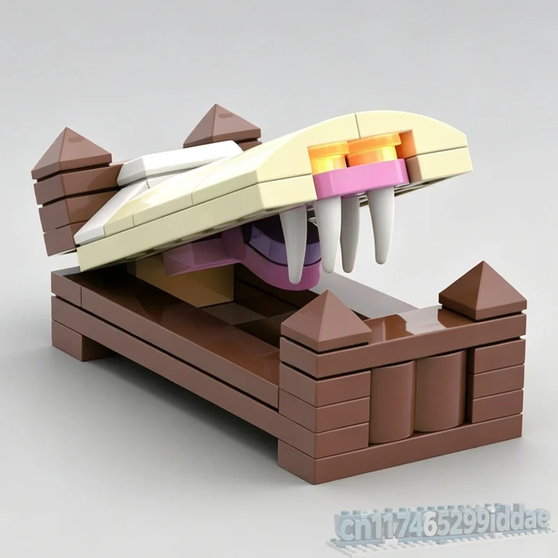 49Parts Medieval Mimic Bed Furniture Model Fantasy Inn Custom Building Blocks DIY Creative Assembly Educational Toy Collection