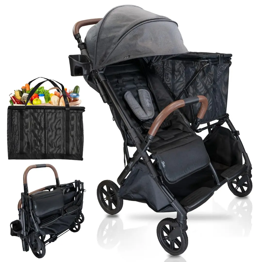 Baby+ Multi Use Baby Stroller & Personal Shopping Bag (Shadow Grey)